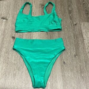Aerie Shimmer Green bikini